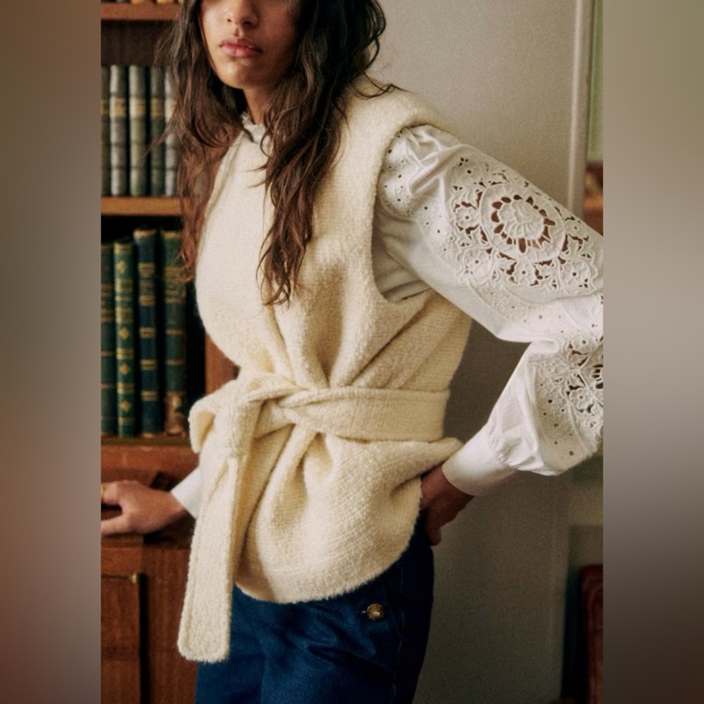 Sezane Cream Vest - Picture 2 of 10